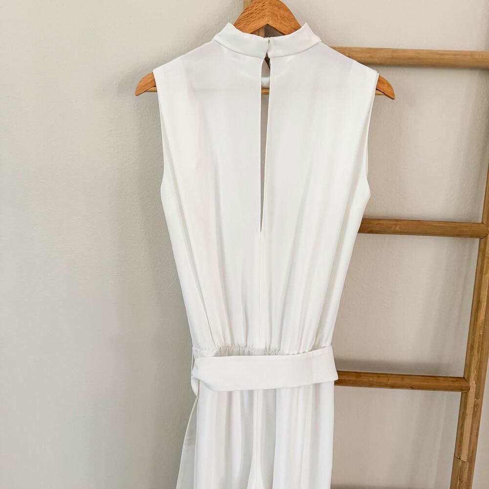 Amanda Uprichard X Revolve Fabienne Ivory White Sleeveles Tie Waist Jumpsuit S - Picture 7 of 12